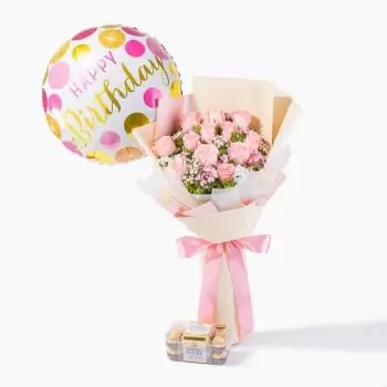 Μπαλί λουλούδια- Γλυκό ρουζ Μπουκέτο/ρύθμιση λουλουδιών