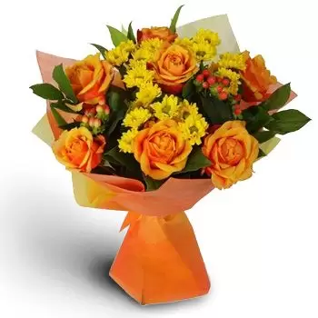 Biser blomster- Farven Orange Blomst Levering