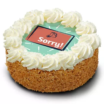 Eindhoven Fleuriste en ligne - Gâteau à la crème fouettée 'Désolé' Bouquet