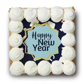 Holanda  - Pastel De Crema Batida 'feliz Año Nuevo' 