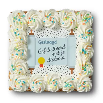 オランダ 花- ホイップクリームケーキ「合格」