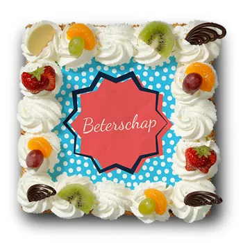 オランダ 花- ホイップクリームケーキ「早く良くなってね」