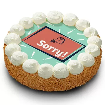 Amsterdam online cvetličarno - Kremna torta 'Oprosti' Šopek