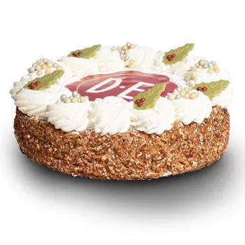 Гронинген онлайн магазин за цветя - Торта с бита сметана 'коледа-делукс' Букет
