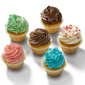 Almere online Blomsterhandler - Cupcakes 'farve' Buket