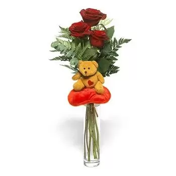 Bazovec 꽃- 붉은 로맨스 꽃 배달