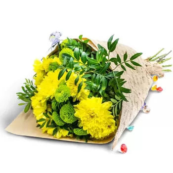 ברטניקה פרחים- פנינים צהובות פרח משלוח
