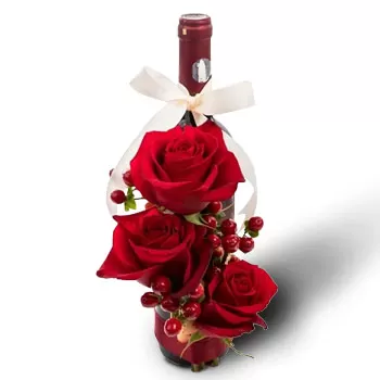 Braslen Blumen Florist- Bordeaux-Wein Blumen Lieferung