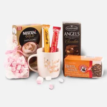 Johannesburg Online Blumenhändler - Kaffeegenuss Blumenstrauß