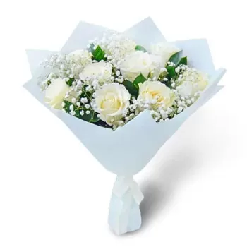 بائع زهور بيستريك- موضوع أبيض زهرة التسليم