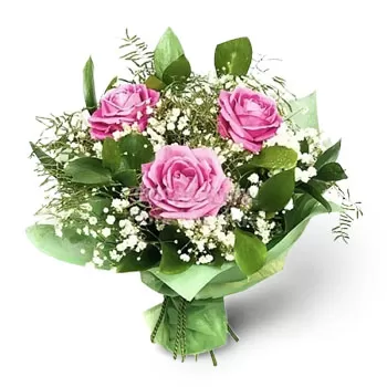 Borislav blomster- Smuk lyserød buket Blomst Levering