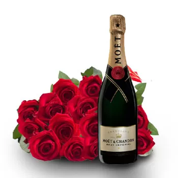 Johannesburg online Blomsterhandler - Champagne elsker Buket