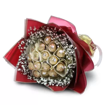 Singapura kedai bunga online - Rochers Bouquet yang diperibadikan Sejambak