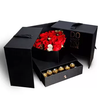סינגפור פרחים- קופסה אפלה מפוארת פרח משלוח