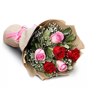 بائع زهور هوجانج- موضوع الأحمر والوردي زهرة التسليم