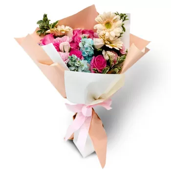 Tengeh λουλούδια- Ανθοδέσμη με τριαντάφυλλα Revival Λουλούδι Παράδοση