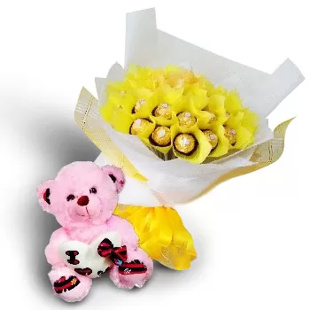 Aritao kwiaty- Żółta glazura Kwiat Dostawy