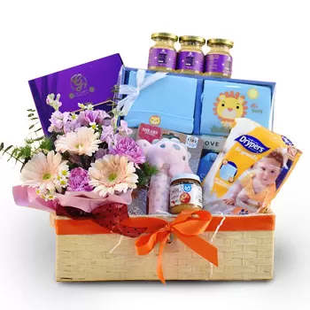 fiorista fiori di Singapore- Imballaggio per la cura del bambino Fiore Consegna