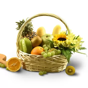 Singapore, Singapore flowers  -  Sunny Floral & Fruit Basket  Delivery