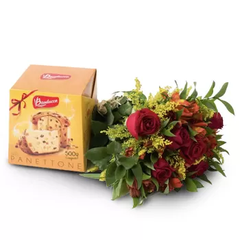 Brasília Blumen Florist- Rote Kombination Bouquet/Blumenschmuck