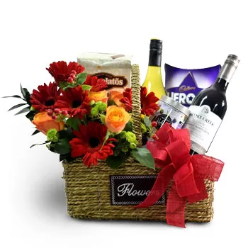 Singapore, Singapore flowers  -  Floral Decorated Christmas Hamper  Delivery
