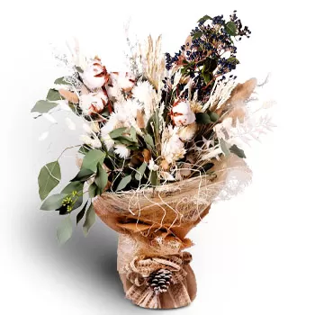 פולאו סלטאר פרחים- זר פרחים לבן סנטה פרח משלוח