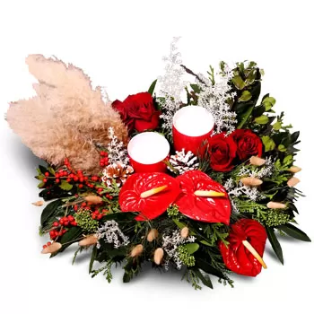 Yishun South λουλούδια- Παραδοσιακό Χριστουγεννιάτικο Floral Μπουκέτο Λουλούδι Παράδοση