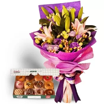 딩갈란 꽃- 크림 도넛 꽃 배달