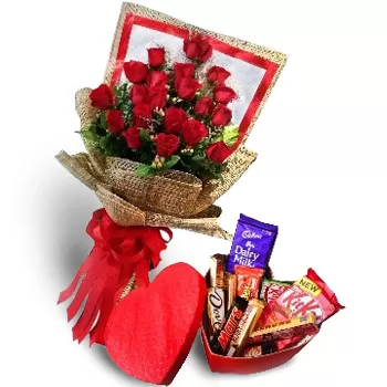 Gabaldon çiçek- Karışık Çikolata Kutusu Çiçek Teslimat