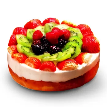 베니스 온라인 꽃집 - 라운드 치즈 케이크 부케