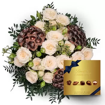 Liechtenstein-virágok- Ízléses összeállítás Virágkötészeti csokor