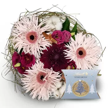 Ruggell-virágok- Örömteli Ünnep Virágkötészeti csokor