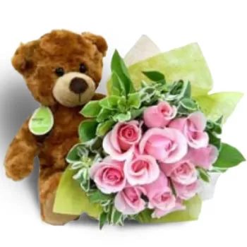 아기아 아이카테리니 꽃- 장미와 곰 꽃 배달