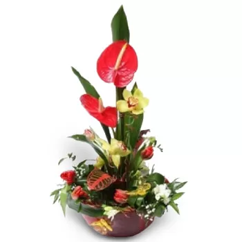 Agios Nikon-virágok- Vonzó váza elrendezés Virág Szállítás