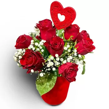 flores de Belgrado- Amor vermelho Flor Entrega