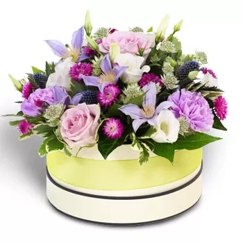 Agios Aimilianos-virágok- Mennyország kerek doboza Virág Szállítás