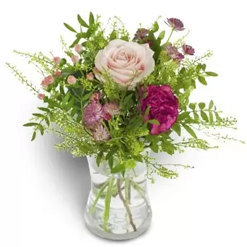 ดอกไม้ ออสโล - บุปผาสีชมพูรุ่งโรจน์ ดอกไม้ จัด ส่ง