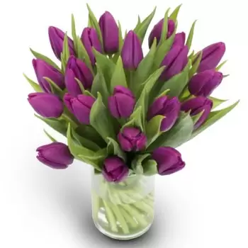 fiorista fiori di Oslo- Eleganza del tulipano viola Bouquet floreale