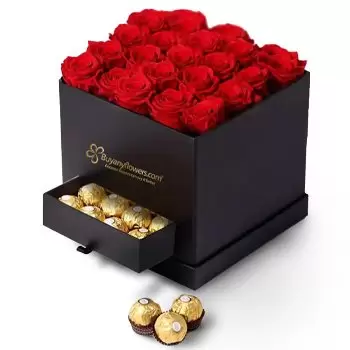 بائع زهور أبو ظبي- بوكس الحب الحلو زهرة التسليم
