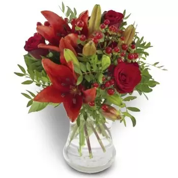 Alesund bunga- Percintaan Merah Bunga Penghantaran