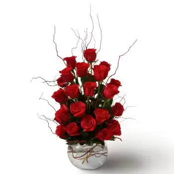 Yishun South bunga- Rancangan Merah Bunga Penghantaran