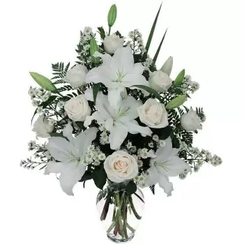Gdansk-virágok- Fehér szépség Virágkötészeti csokor