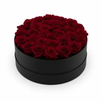 London blomster- Crimson Roses Blomsterarrangementer bukett