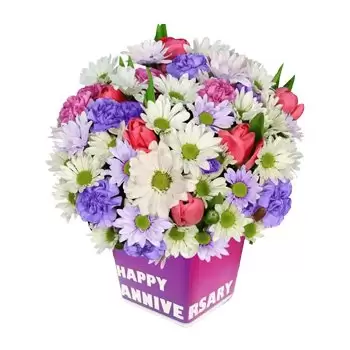 Dubai Marina Online kukkakauppias - Passionate Mix Chrysanthemums Kimppu