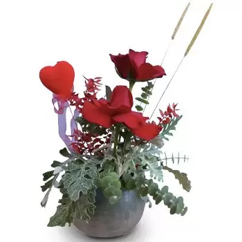 Kfarehbab Blumen Florist- Verdreifachen Sie die Liebe Blumen Lieferung