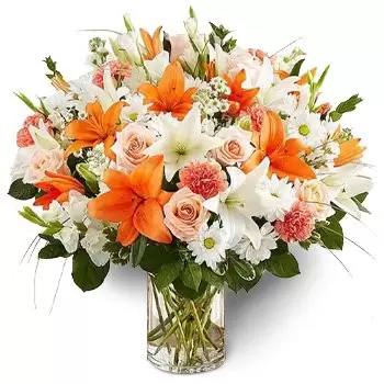 Sharjah λουλούδια- Εντυπωσιακό Peachy Μπουκέτο/ρύθμιση λουλουδιών