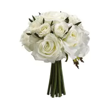 flores de Valle San Lorenzo- Romance clássico branco Flor Entrega
