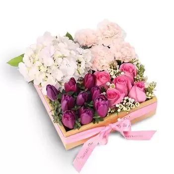 Abu Dhabi flowers  -  Eye-Catching Floral Tray Flower Delivery