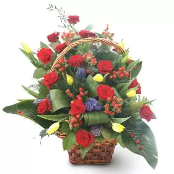 Andrzejki květiny- 15 červených růží Květ Dodávka