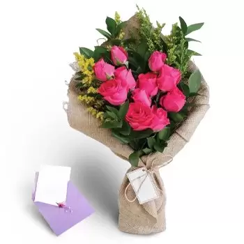 Al-Manamah 9 flori- Card de trandafir Floare Livrare